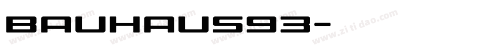 Bauhaus93字体转换