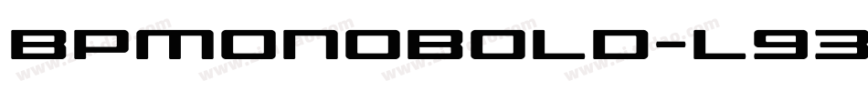 BpmonoBold-l93D字体转换
