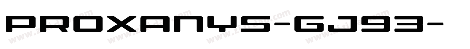 Proxanys-gJ93字体转换