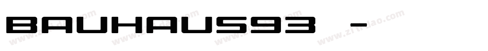 bauhaus93字体字体转换
