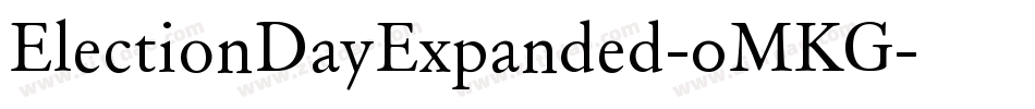 ElectionDayExpanded-0MKG字体转换
