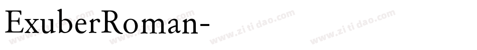ExuberRoman字体转换