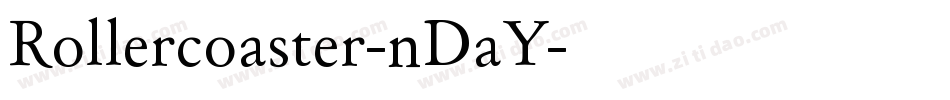 Rollercoaster-nDaY字体转换