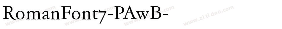 RomanFont7-PAwB字体转换