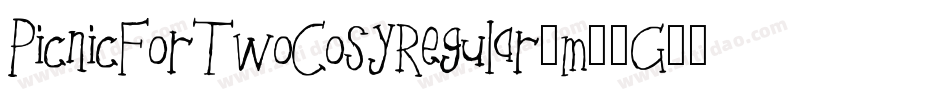 PicnicForTwoCosyRegular-m61G字体转换