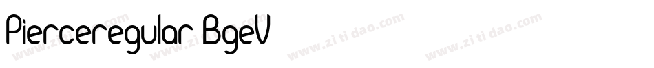 Pierceregular-BgeV字体转换