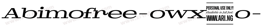 Abimofree-owx0o字体转换