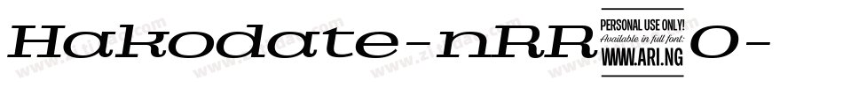 Hakodate-nRR0O字体转换