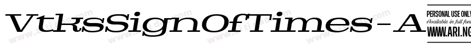 VtksSignOfTimes-A0O7字体转换