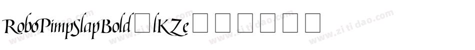 RoboPimpSlapBold-lKZe字体转换