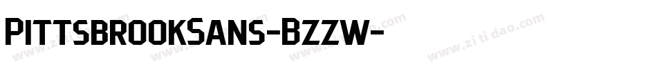PittsbrookSans-Bzzw字体转换