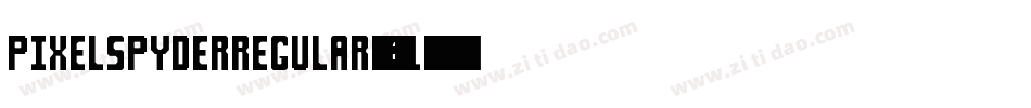 PixelSpyderRegular-70dl字体转换