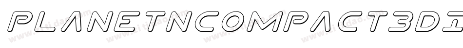 PlanetNCompact3DItalic-5exj字体转换