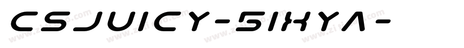CsJuicy-51XYa字体转换