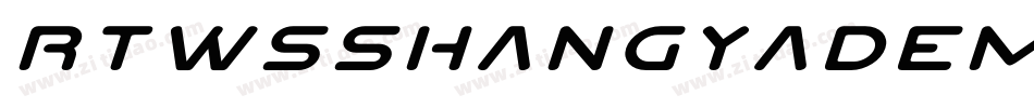RTWSShangYaDem字体转换