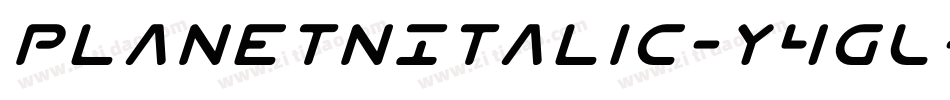 PlanetNItalic-Y4GL字体转换