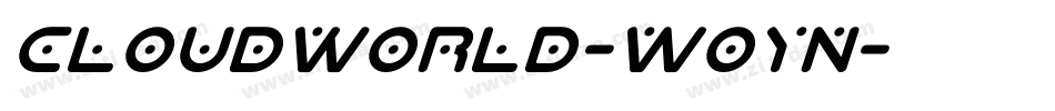 CloudWorld-wOYn字体转换