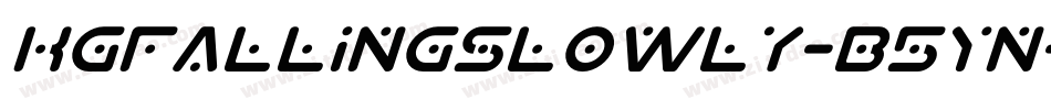 KgFallingSlowly-B5Yn字体转换
