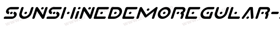 SunshineDemoRegular-JRWYn字体转换