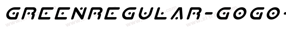 GreenRegular-GOgO字体转换