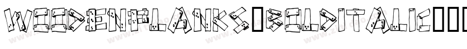 WoodenPlanks-BoldItalic字体转换