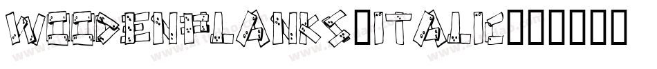 WoodenPlanks-Italic字体转换