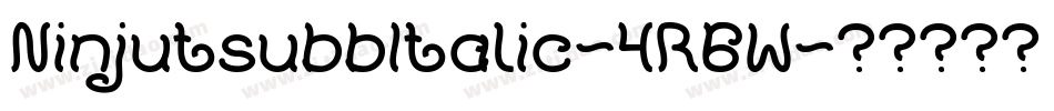 NinjutsubbItalic-4R6W字体转换