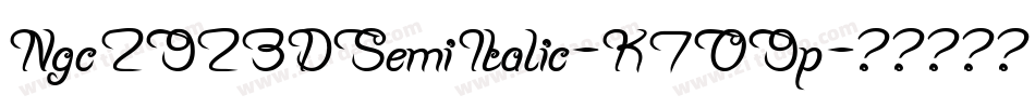 Ngc2923DSemiItalic-K709p字体转换