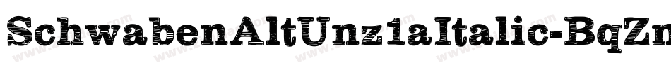 SchwabenAltUnz1aItalic-BqZn字体转换
