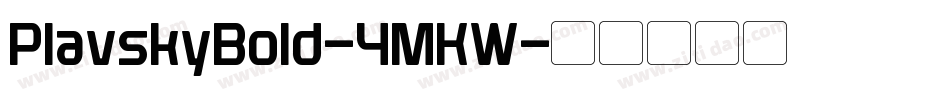 PlavskyBold-4MKW字体转换