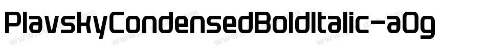 PlavskyCondensedBoldItalic-aOgg字体转换