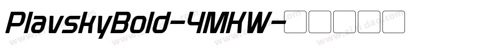 PlavskyBold-4MKW字体转换
