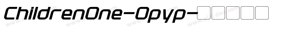 ChildrenOne-Opyp字体转换