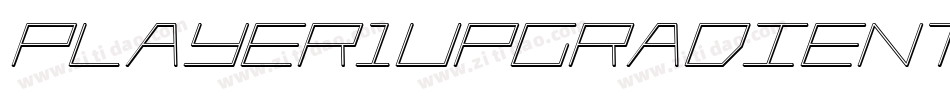 Player1UpGradientItalic-1A34字体转换