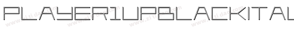 Player1UpBlackItalic-rZoA字体转换
