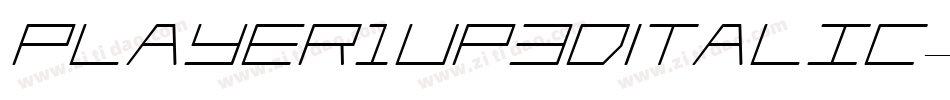 Player1Up3DItalic-BwK5字体转换