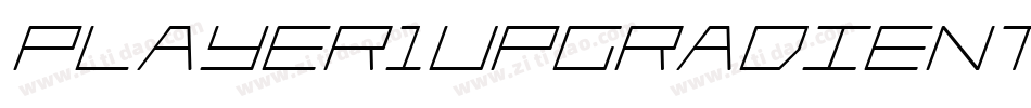 Player1UpGradientItalic-1A34字体转换