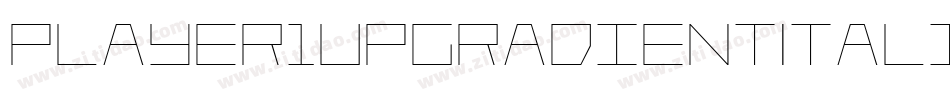 Player1UpGradientItalic-1A34字体转换