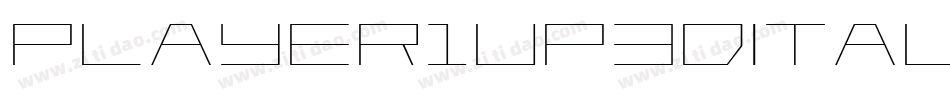 Player1Up3DItalic-BwK5字体转换