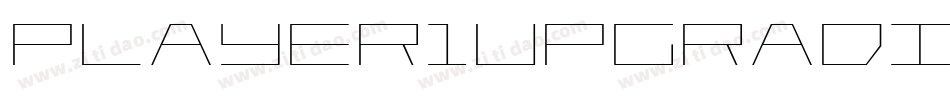 Player1UpGradientItalic-1A34字体转换