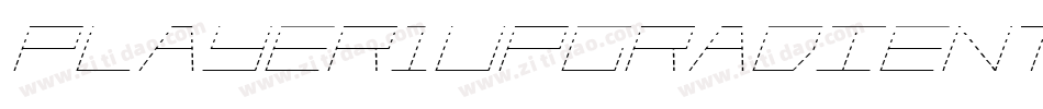 Player1UpGradientItalic-1A34字体转换