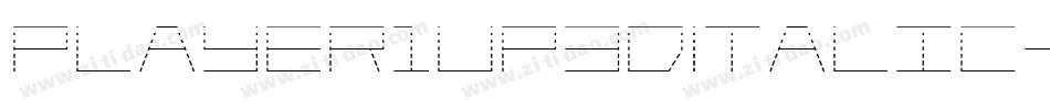 Player1Up3DItalic-BwK5字体转换
