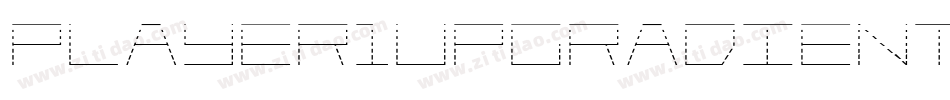 Player1UpGradientItalic-1A34字体转换