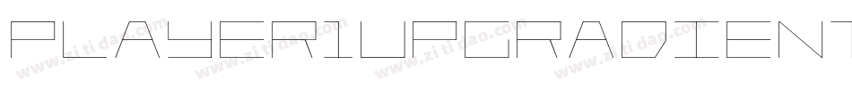 Player1UpGradientItalic-1A34字体转换