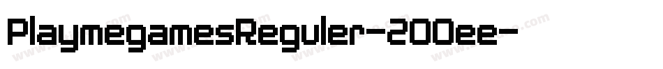 PlaymegamesReguler-2OOee字体转换