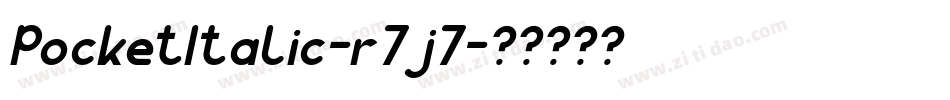 PocketItalic-r7j7字体转换