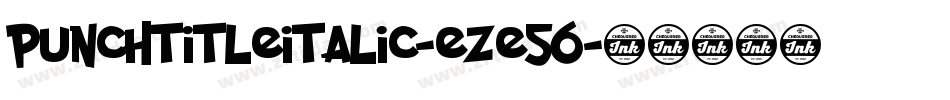 PunchTitleItalic-eZe56字体转换