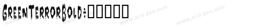 GreenTerrorBold字体转换