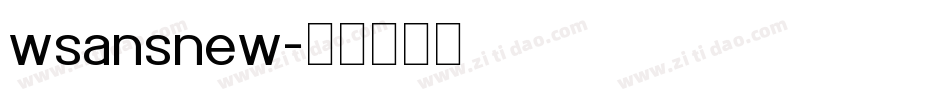 wsansnew字体转换