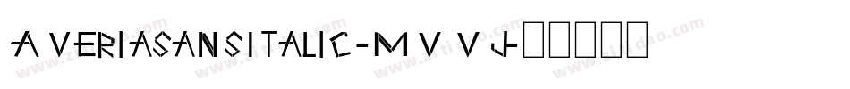 AveriasansItalic-mVVj字体转换